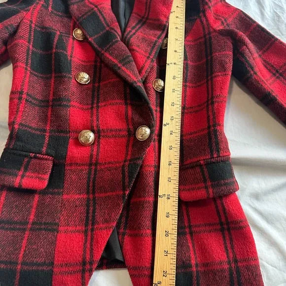 Lioness Red and Black Checkered Blazer - Picture 4 of 8
